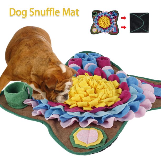 Muyoka Almohadilla para olfatear perros de peluche, alfombrilla colorida para olfatear perros de 48CM, dispensador de alimentos de alimentación lenta duradero, alfombra, suministro para mascotas Muyoka Hogar