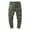 Army Green, variant on successthop Cargo Pant Elastic Waist for Men Solid Jogger Pants with Multiple Pockets Casual Workwear