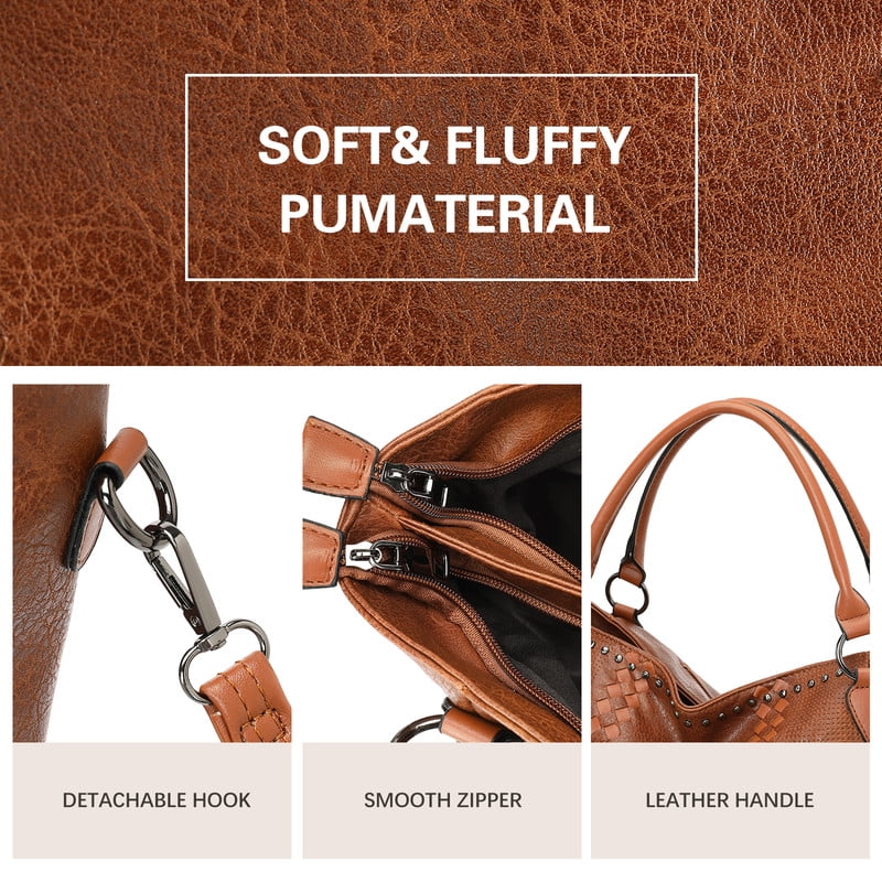 FALAN MULE Crossbody Bags for Women Trendy Vegan Leather Hobo Handbags With Adjustable Strap Shoulder Bucket Bags