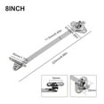 thumbnail image 3 of MYG for 2 Pack Cabinet Door Flap Stay Hinges Drop Lid Support Sliding Rail for Cupboard 8 Inch Silver Nickel Plated Iron Zinc Alloy Hardware, 3 of 7