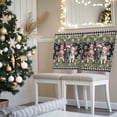 thumbnail image 3 of Christmas Puppy Chair Covers Set of 6 Dogs Gingerbread Pine Snowflake Black Plaid Chair Back Covers Stretch Removable Washable Slipcovers Protector for Dining Room Kitchen Party Decor, 3 of 5