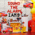 thumbnail image 5 of Sound The Alarm I am 3 Birthday Balloons Decoration Firetruck 3rd Birthday Decoration Firetruck Balloons Firefighter Party Decoration, 5 of 7