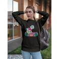 thumbnail image 2 of Monkey Retro Dancer Sweatshirt Women -Image by Shutterstock, Female Large, 2 of 4