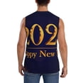 thumbnail image 4 of Fotbe 2025 Happy New Year 3 Men's Camiseta sin Mangas Estampada para Hombres, Playera Casual para Gimnasio, Entrenamiento, Playa-XX-Large, 4 of 7
