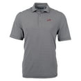 thumbnail image 2 of Men's Cutter & Buck Black SMU Mustangs Big & Tall Virtue Eco Pique Stripe Recycled DryTec Polo, 2 of 3