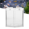 thumbnail image 4 of Portable Fish Tank, Mini Fish Tank Superimposable Design Ultra Resistant Liner Round Corner Design  for Office Decoration White,Black,Transparent, 4 of 7
