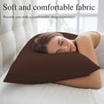 thumbnail image 5 of Brown Pure Color Pillow Covers, Linen Long Throw Pillow Case, Aesthetics Contemporary Luxury Holiday Pillow Protector Decorative Cushion Cover for Living Room/Bedroom 20" x 30", 5 of 8