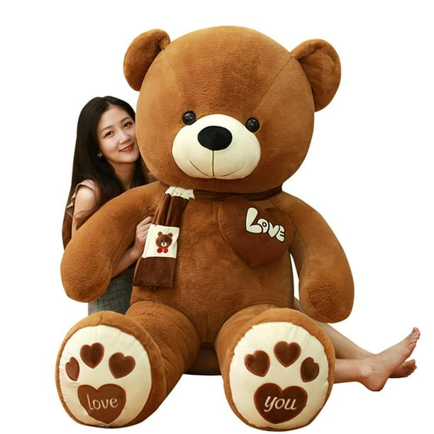 Huggable High Quality 4 Colors Teddy Bear With Scarf Stuffed Animals Bear Plush Toys Doll Pillow Kids Lovers Birthday Baby Gift zhangmengya LED