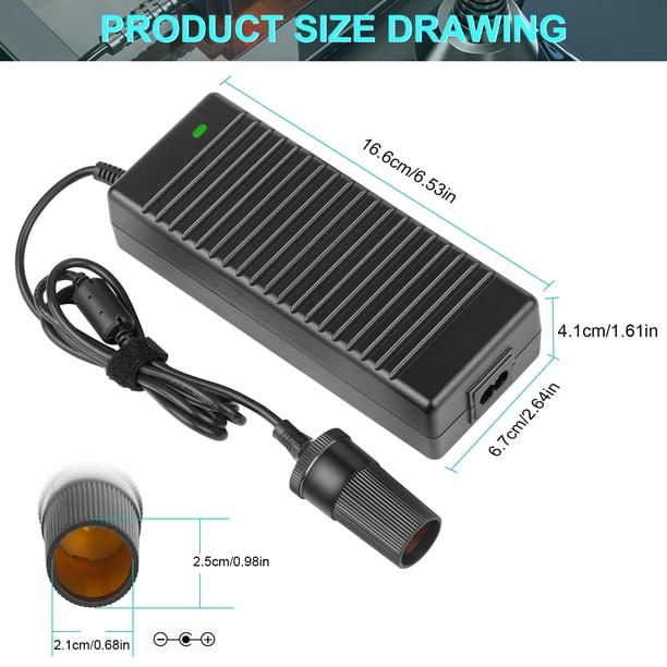 cigarette lighter to ac adapter walmart Ac to DC Converter 12V 10A 120w Car Cigarette Lighter Socket 110-240v to 12V Ac/dc Power Adapter, Black