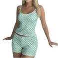 thumbnail image 7 of Miqool Pajama Sets for Women 2 Piece Sleeveless Cami Tops and Shorts Lounge Set Soft Sleepwear Cute Printed Pj Outfits, 7 of 7