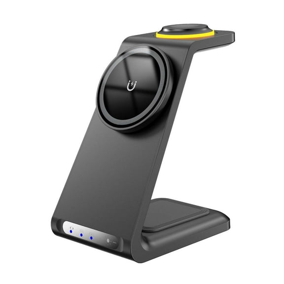 3 in 1 Wireless Charging Station Apple Devices 15W Fast Mag-Safe Charger Stand Wireless Charger Station for 17 16 15 14 13 12 Pro/Pro Max/Plus/Mini AirPods 2/3/Pro Series