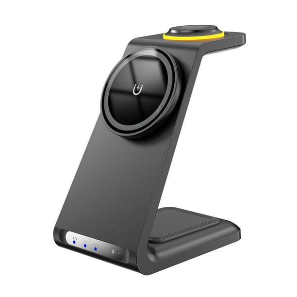 15W de escritorio del teléfono de pie y cargador inalámbrico 3 I.n 1 con carga rápida magnética para Apple IPhones