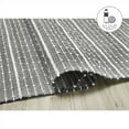 thumbnail image 5 of FH Home Machine Washable Area Rug - Hand Woven, Stain Resistant, Pet Friendly - Premium Recycled Polyester Yarn - Stripes - Bedroom, Living Room - Portland - Charcoal & White - 4 x 6 ft, 5 of 6
