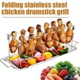 thumbnail image 4 of Pekkaxy Chicken Leg Grill Rack, 12-14 Leg Capacity with Removable Grease Tray, Prevents Flare-Ups for Safer Grilling, 4 of 9
