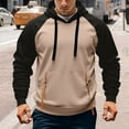 thumbnail image 2 of HXWCHs Walmart Men's Basic Hoodie Men's Casual Solid Color Pullover Hoodie Streetwear Comfortable Drawstring Sweatshirt for All Seasons Grey XL, 2 of 5