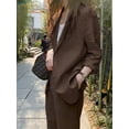 thumbnail image 4 of ZANZEA Women Lapel Collar Long Sleeve Blazer Solid Casual Suit Coat Outwear, 4 of 6
