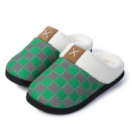 

GloryStar Women s Memory Foam Slippers House Slippers for women Slip On Plush Scuff Bedroom House Shoes Indoor Outdoor Rubber Sole Anti-Skid