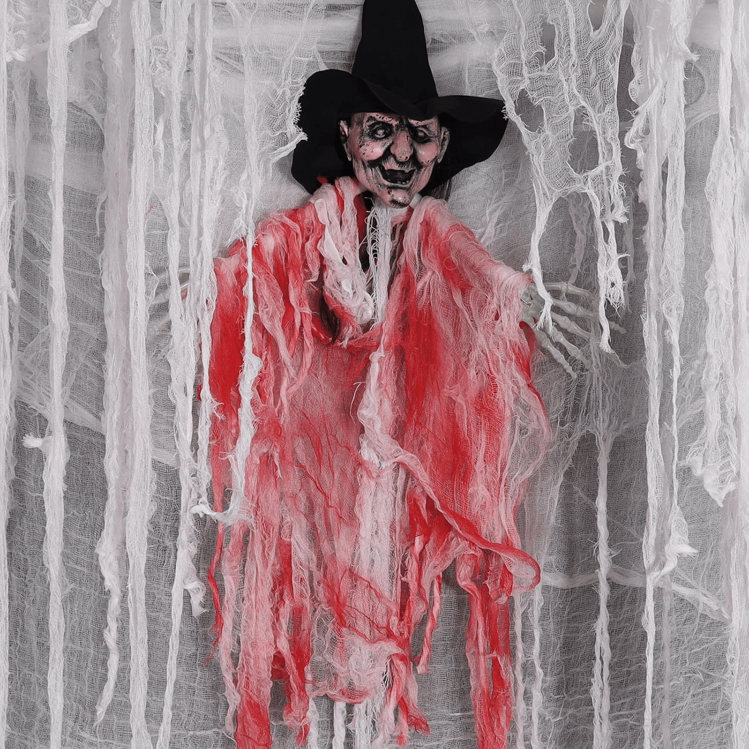 410x80 Inch Halloween Creepy Cloth Gauze Fabric in 5 Colors for Spooky Decor