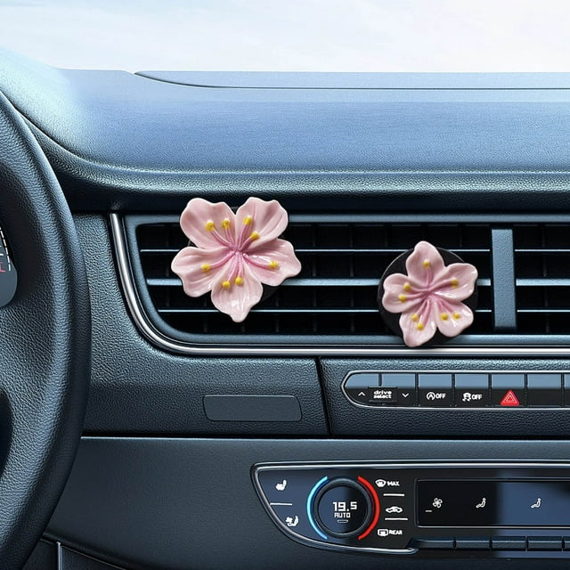2pcs Flower Car Perfume Clip Car Aromatherapy Air Conditioning Clip Car Air Freshener