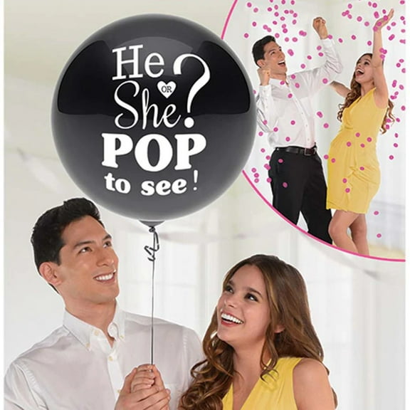 Gender Reveal - 24 He or She Pink Latex Balloon