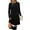 63#Black, variant on Womens Long Sleeve Dress Fall Outfits with Buttons Purple XL