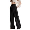 thumbnail image 2 of Women'S High-Waisted Elegant Straight-Cut Business Suit Pants Black XL, 2 of 10