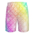thumbnail image 6 of Wukai Fish Scale Print Beach Trunks with Compression Liner Swimsuit Quick Dry Beach Sports Shorts with Pocket-XX-Large, 6 of 8