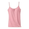thumbnail image 4 of QLEICOM Tank Tops for Women, Women's Summer Tank T-shirts Built in Shelf Bra Spaghetti Strap Camisole, Solid Color Casual Loose Round Neck Sleeveless Blouse Tops, 4 of 6