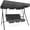 Gray, variant on Senfot Outdoor Porch Swing Chair with Adjustable Canopy Thickened Cushions Glider Bench Non Slip Feet UV Resistant Waterproof 500 Lbs Capacity for Patio Garden Backyard Red
