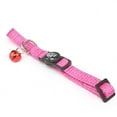 thumbnail image 2 of Safety Reflective Pet Collar with Bell Adjustable Animal Nylon Webbing Breakaway Necklace,Rose Red, 2 of 9