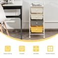 thumbnail image 2 of Topbuy 4 Drawer Cart Storage Container Bins with wheels for Home&School&Office Opaque Yellow + White + Grey, 2 of 9