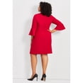 thumbnail image 2 of Avenue Women's Plus Size Cool Hand Bell Sleeve Dress, 2 of 2