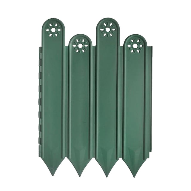 COM1950s Garden Fence Decorative Border, 9.8 Inch Tall Edging for Flower Beds, 4-Pack Plastic Landscape Border for Paths and Yards, Easy DIY Installation