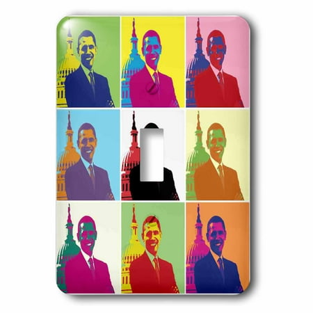 3dRose President Barack Obama Pop Art (Multi-Views), Single Toggle Switch