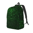 thumbnail image 1 of Disketp Green Sparkling Mochila de Lona Estampada, Mochila Escolar de Viaje Ligera para Estudiantes y Portátil-Medium, 1 of 5