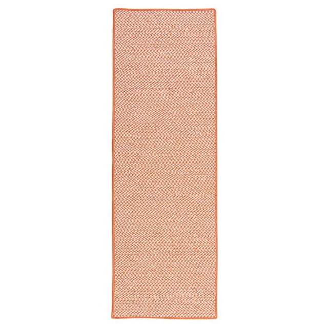 Colonial Mills Rug HB19R030X180S 2 ft. 6 in. x 15 ft. Herringbone Mudroom Braided Runner Rusted Orange