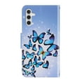 thumbnail image 4 of SaniMore for Samsung Galaxy A13 5G 6.5" 2021 Wallet Case, Color Painting Pattern with Kickstand Card Slots Detachable Wrist Strap Grils Women PU Leather Case Magnetic Clasp, Butterflies, 4 of 8