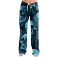 thumbnail image 2 of QWKLEAJ Halloween Pajama Pants Women Loose Fit Elastic Waist Lounge Sleepwear Holiday Party Casual Long Trousers Novelty Print Bottoms Comfy Home Wear Festive Themed Cozy Legging Style, 2 of 5