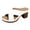 White, variant on Womens Platform Wedge Sandals Open Toe Leather Slip on Slides Chunky Block High Heels Dressy Summer Casual Mules Shoes Brown Size 7