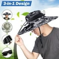 thumbnail image 3 of HOMEYA Hat with Fan Built In,Wide Brim Solar Fan Hat,Solar & USB Powered Summer Cooling UPF 50+ Outdoor Sun Hats Fishing Hat for Men Women,Khaki, 3 of 8