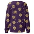 thumbnail image 5 of Bmisegm T-Shirt à Manches Longues pour Femmes, Imprimé, Décontracté, Violet m, 5 of 5