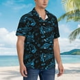 thumbnail image 2 of Lsque Spacecraft pattern Hawaiian Shirt for Men, Unisex Summer Beach Casual Short Sleeve Button Down Shirts-3X-Large, 2 of 9