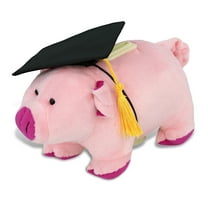DolliBu Pig - Plush Bank Graduation Toy - Soft Plush Graduation Stuffed Animal Dress Up with a Graduation Cap with Tassel Outfit - Congratulatory Graduation Gift - 9 Inch