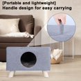 thumbnail image 6 of Cat House for Indoor Cats - Wood Pet House Cat Cave with Mat, Cat Condo, Cat Stool, Pet Bed, Cube House for Cats and Small Dogs ﻿, 6 of 9