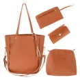 thumbnail image 3 of Conjunto de 4 bolsos formales ajustables y ligeros para mujer, tipo cartera Marrón, 3 of 6