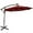 Burgundy, variant on Gymax 10Ft Offset Hanging Umbrella Patio Outdoor w/ 32 Solar LED Lights Navy