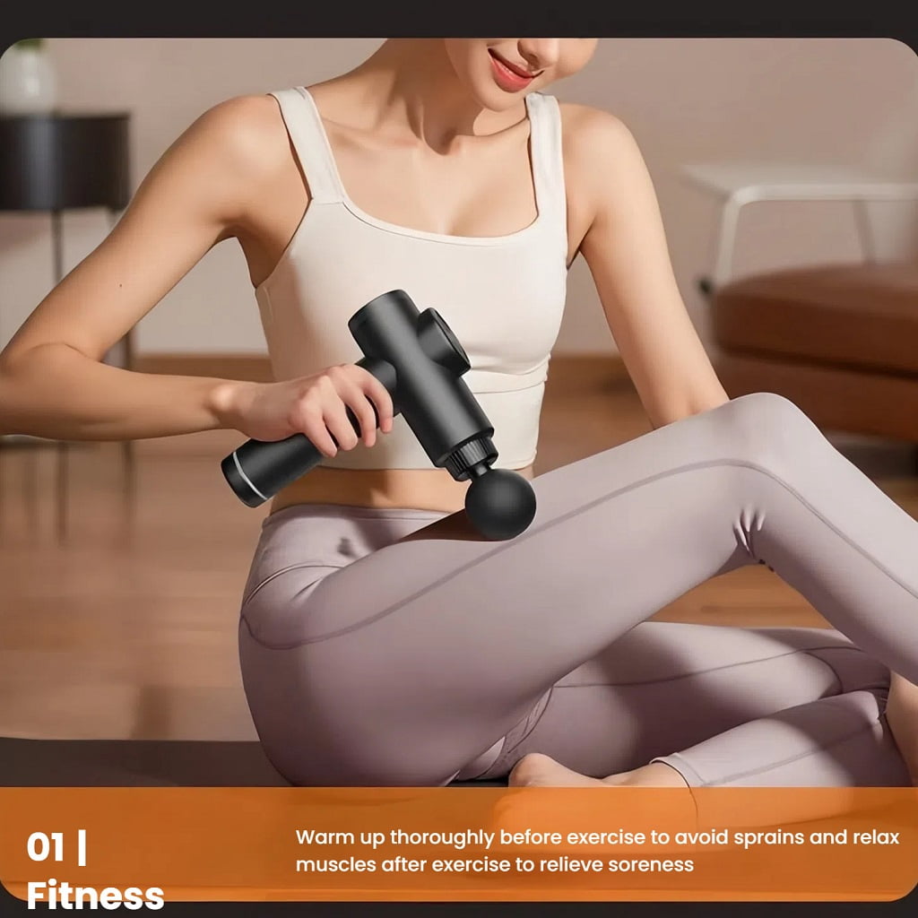High Power Portable Massage Gun for Muscle Relaxation 8 Interchangeable Heads 99 Speed Settings Body Massager with Storage Bag