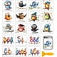thumbnail image 1 of 18 hojas de pegatinas de pájaros divertidos para transferencia de 3,9 x 3,6 pulgadas, para jarrones, tazas y el hogar., 1 of 9