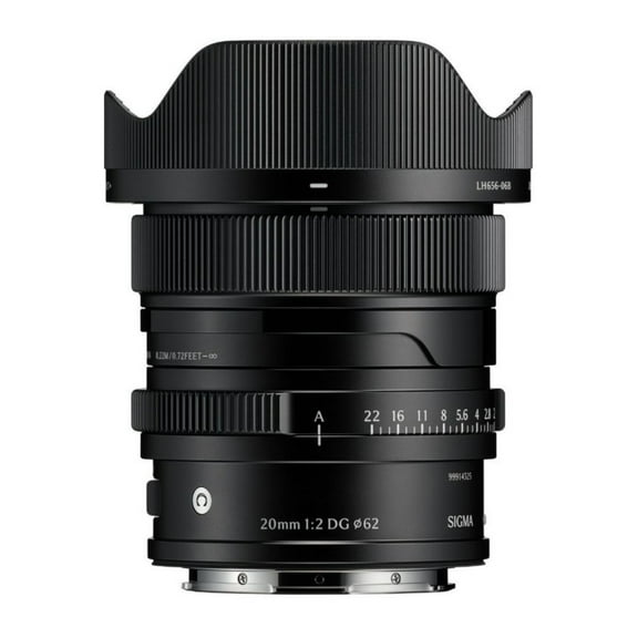 Sigma 20mm F2 DG Full-Frame Contemporary Lens with Manual Aperture Ring and Magnetic Lens Cap (Black, L Mount)