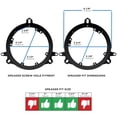 thumbnail image 3 of Metra 82-8148 Aftermarket Speaker Bracket Adapter for Lexus, Scion, Toyota 98-Up, 6-6.75 inch Pair, 3 of 9
